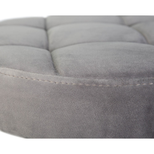 Табурет барный DOBRIN BRUNO BLACK (серый велюр (MJ9-75))