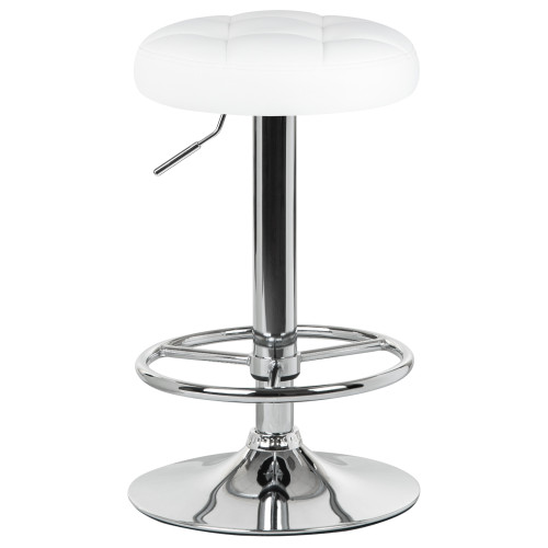 5008-LM BRUNO, цвет сиденья белый, цвет основания хром