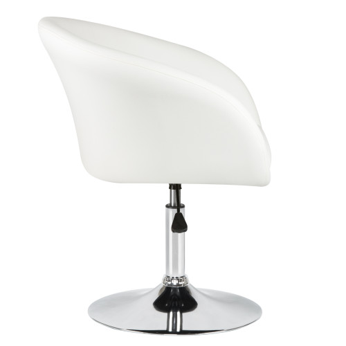 8600-LM, цвет сиденья белый, цвет основания хром