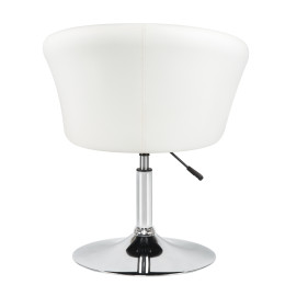 8600-LM, цвет сиденья белый, цвет основания хром