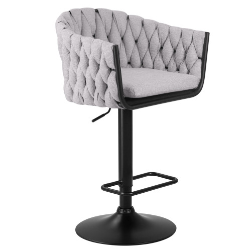 9690-LM LEON, цвет сиденья серый (LAR-275-17), цвет основания черный