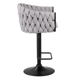 9690-LM LEON, цвет сиденья серый (LAR-275-17), цвет основания черный