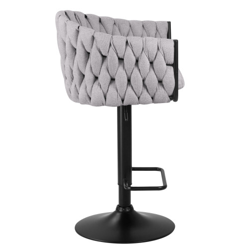 9690-LM LEON, цвет сиденья серый (LAR-275-17), цвет основания черный