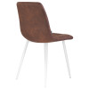 Стул обеденный DOBRIN ALEX (белые ножки, коричневая микрофибра (PK-03))