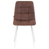 Стул обеденный DOBRIN ALEX (белые ножки, коричневая микрофибра (PK-03))