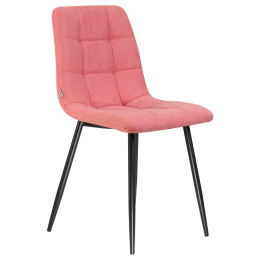 Стул обеденный DOBRIN ALEX (черные матовые ножки, розовая ткань (UF860-05B))
