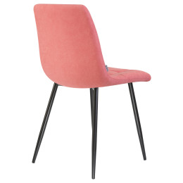 Стул обеденный DOBRIN ALEX (черные матовые ножки, розовая ткань (UF860-05B))