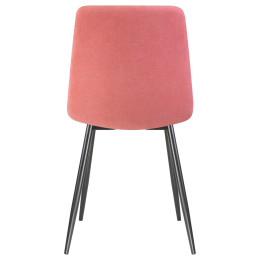 Стул обеденный DOBRIN ALEX (черные матовые ножки, розовая ткань (UF860-05B))