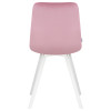 Стул обеденный DOBRIN ALEX SQUARE (белые ножки, розовый велюр (V108-15))