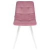 Стул обеденный DOBRIN ALEX SQUARE (белые ножки, розовый велюр (V108-15))
