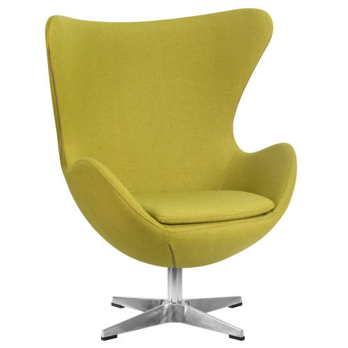 Кресло дизайнерское DOBRIN EGG (светло-зеленая ткань AF3)