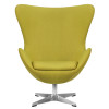 Кресло дизайнерское DOBRIN EGG (светло-зеленая ткань AF3)