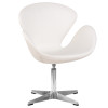 Кресло дизайнерское DOBRIN SWAN (белый кожзам P23)