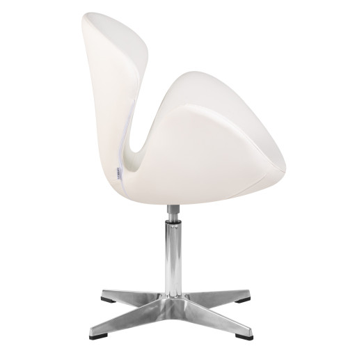 Кресло дизайнерское DOBRIN SWAN (белый кожзам P23)