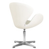 Кресло дизайнерское DOBRIN SWAN (белый кожзам P23)