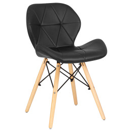 Стул обеденный DOBRIN BUTTERFLY (ножки светлый бук, цвет сиденья чёрный)