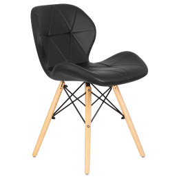 Стул обеденный DOBRIN BUTTERFLY (ножки светлый бук, цвет сиденья чёрный)