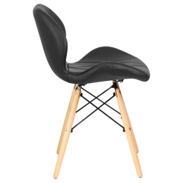 Стул обеденный DOBRIN BUTTERFLY (ножки светлый бук, цвет сиденья чёрный)