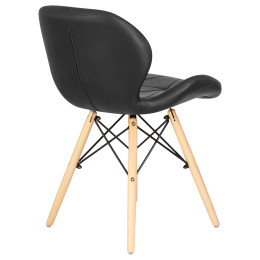 Стул обеденный DOBRIN BUTTERFLY (ножки светлый бук, цвет сиденья чёрный)