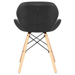 Стул обеденный DOBRIN BUTTERFLY (ножки светлый бук, цвет сиденья чёрный)