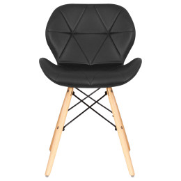 Стул обеденный DOBRIN BUTTERFLY (ножки светлый бук, цвет сиденья чёрный)