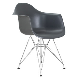 620BPP-LMZL DAW CHROME, цвет сиденья серый, цвет основания хромированная сталь