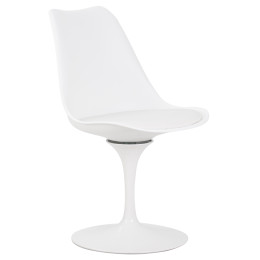 635EPP-LMZL TULIP, цвет сиденья белый (W-02), цвет основания белый
