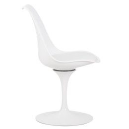 635EPP-LMZL TULIP, цвет сиденья белый (W-02), цвет основания белый