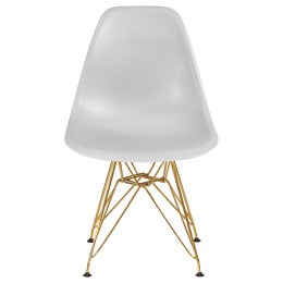 Стул обеденный DOBRIN DSR (ножки золотые, цвет светло-серый (GR-01))