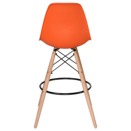 638GPP-LMZL DSW BAR, цвет сиденья оранжевый (O-02), цвет основания светлый бук
