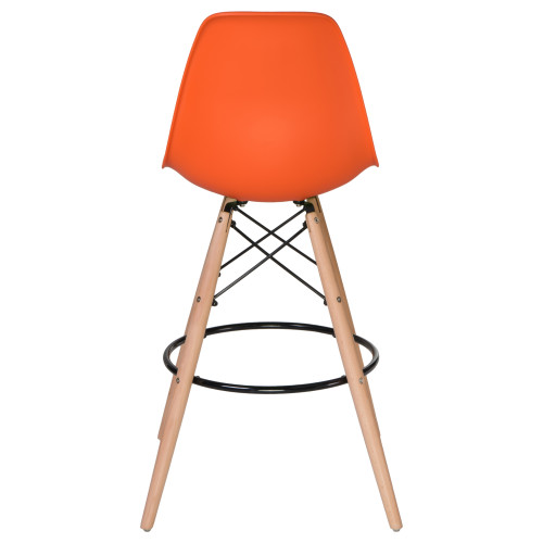 638GPP-LMZL DSW BAR, цвет сиденья оранжевый (O-02), цвет основания светлый бук