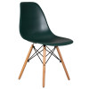 Стул обеденный DOBRIN DSW (ножки светлый бук, цвет тёмно-зеленый (G-13))