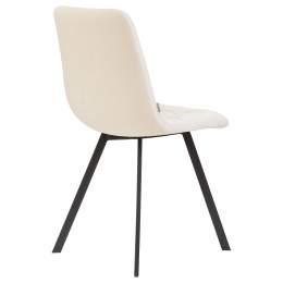 Стул обеденный DOBRIN ALEX SQUARE (черные матовые ножки, кремовая ткань (UF860-01B))