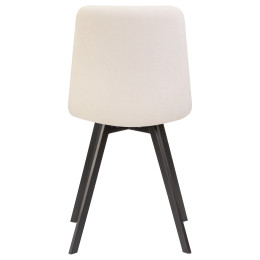 Стул обеденный DOBRIN ALEX SQUARE (черные матовые ножки, кремовая ткань (UF860-01B))