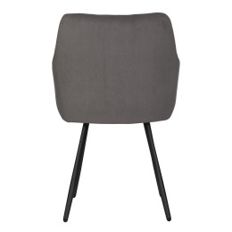 Стул обеденный DOBRIN ROBY (ЭМАЛЬ ЧЕРНЫЙ МУАР велюр Catania Chocolate)