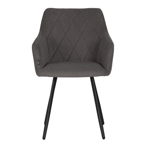 Стул обеденный DOBRIN ROBY (ЭМАЛЬ ЧЕРНЫЙ МУАР велюр Catania Chocolate)