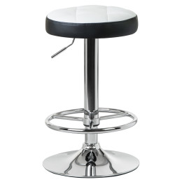 Табурет барный DOBRIN BRUNO (бело-чёрный)