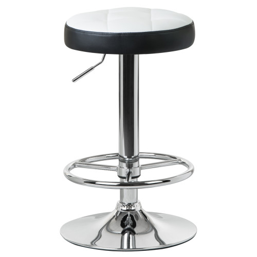 Табурет барный DOBRIN BRUNO (бело-чёрный)