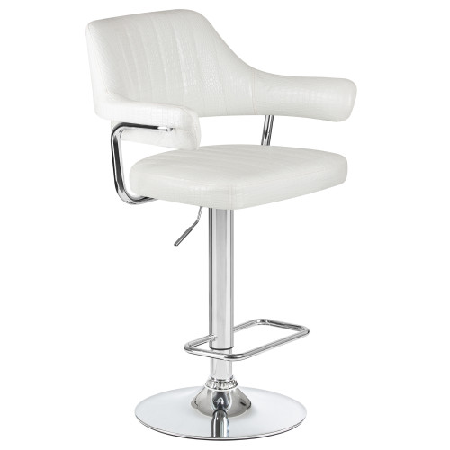 Стул барный DOBRIN CHARLY (белый крокодил)