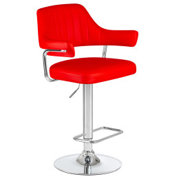 5019-LM CHARLY, цвет сиденья красный, цвет основания хром