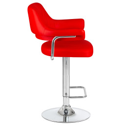 5019-LM CHARLY, цвет сиденья красный, цвет основания хром