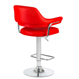 5019-LM CHARLY, цвет сиденья красный, цвет основания хром