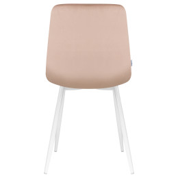 Стул обеденный DOBRIN ALEX (белые ножки, мокко велюр (V108-104),)