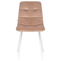 Стул обеденный DOBRIN ALEX (белые ножки, мокко велюр (V108-104),)