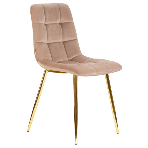 Стул обеденный DOBRIN ALEX (золотые ножки, мокко велюр (V108-104),)