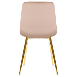 Стул обеденный DOBRIN ALEX (золотые ножки, мокко велюр (V108-104),)