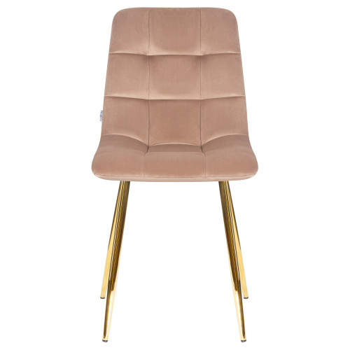 Стул обеденный DOBRIN ALEX (золотые ножки, мокко велюр (V108-104),)