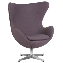 Кресло дизайнерское DOBRIN EGG (серая ткань AF7)