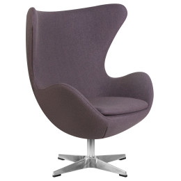 Кресло дизайнерское DOBRIN EGG (серая ткань AF7)