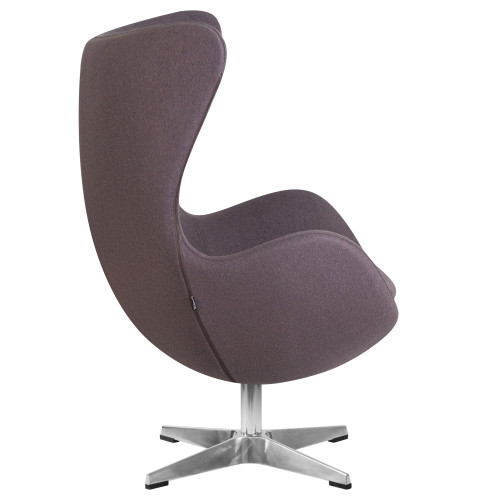 Кресло дизайнерское DOBRIN EGG (серая ткань AF7)